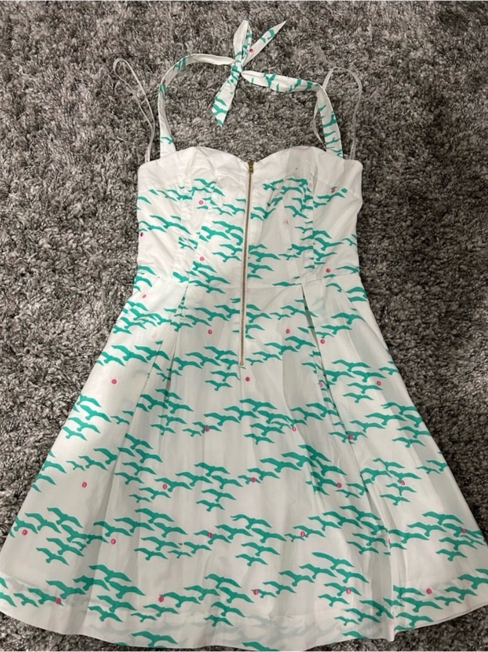 Lilly Pulitzer Marisa Flock of Seagulls Halter Dress Size 2